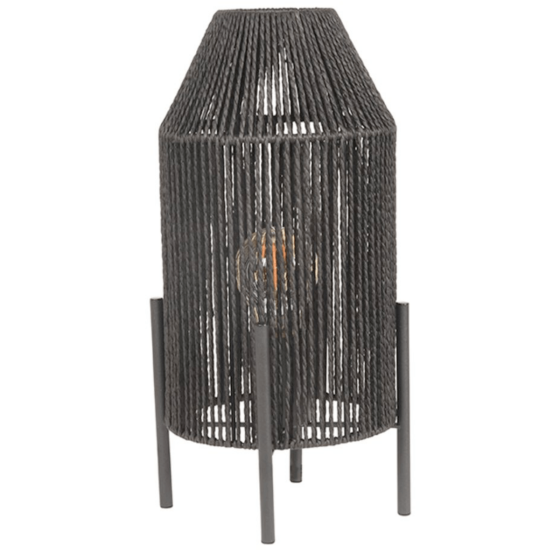 Ibiza tafellamp 18x18x35 cm jute van het woonmerk Label51