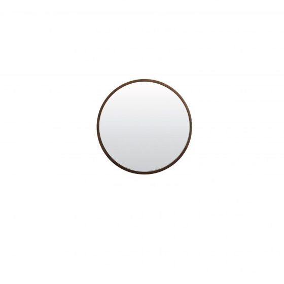 Mamali spiegel Ø41 cm - mangohout bruin