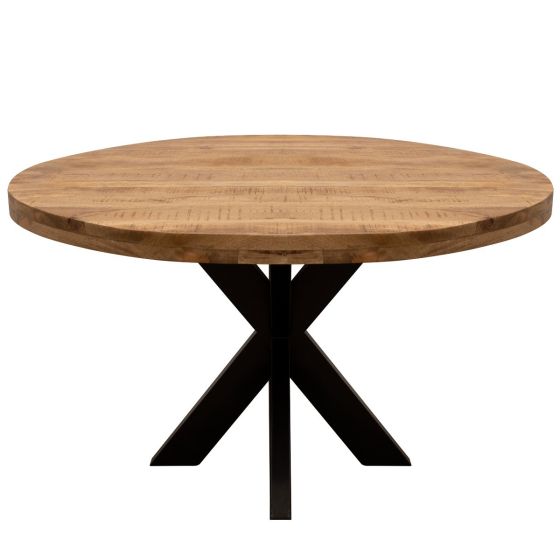 Industrial Dax eettafel rond 140 cm - naturel van het woonmerk Kick Collection