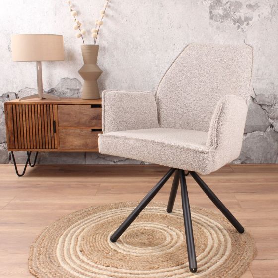 Lucio armstoel bouclé