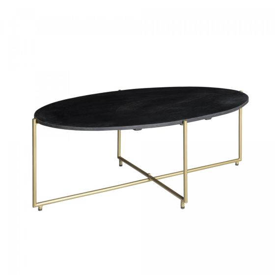 Salontafel Anthony 110 cm - zwart/goud