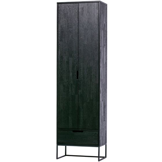 Silas hoge kast essen blacknight 210x60x36cm