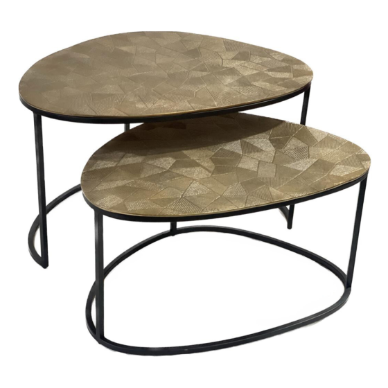 Filou salontafel set van 2 - goud