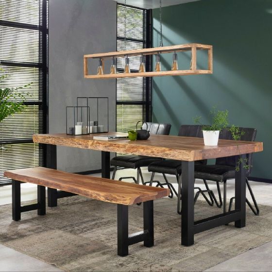 Floris eetkamerbank boomstam 190 cm