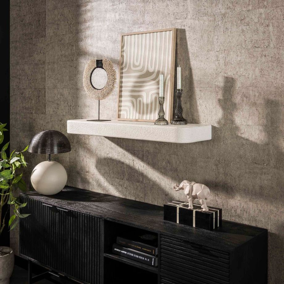 Fraaai Daphne wandplank 100 cm - marmer composiet