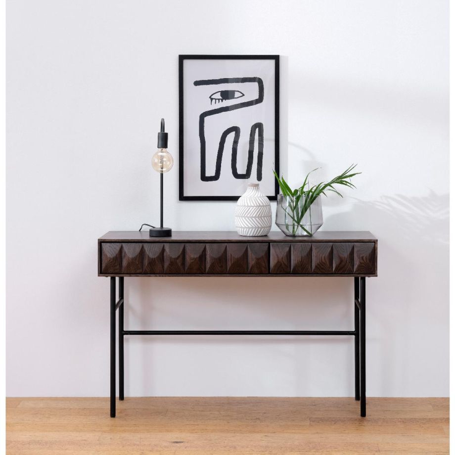 Nordic Home Magnus eiken sidetable - 117 cm - espresso