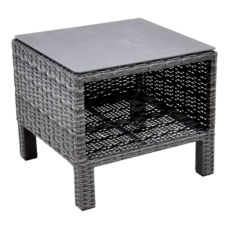 Bijzettafel Soho Forte open 50x50 cm - antraciet