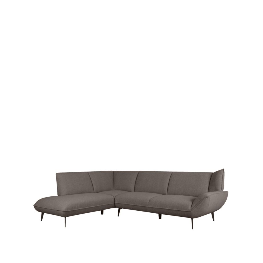 Label51 Pesaro hoekbank links bouclé - bruin