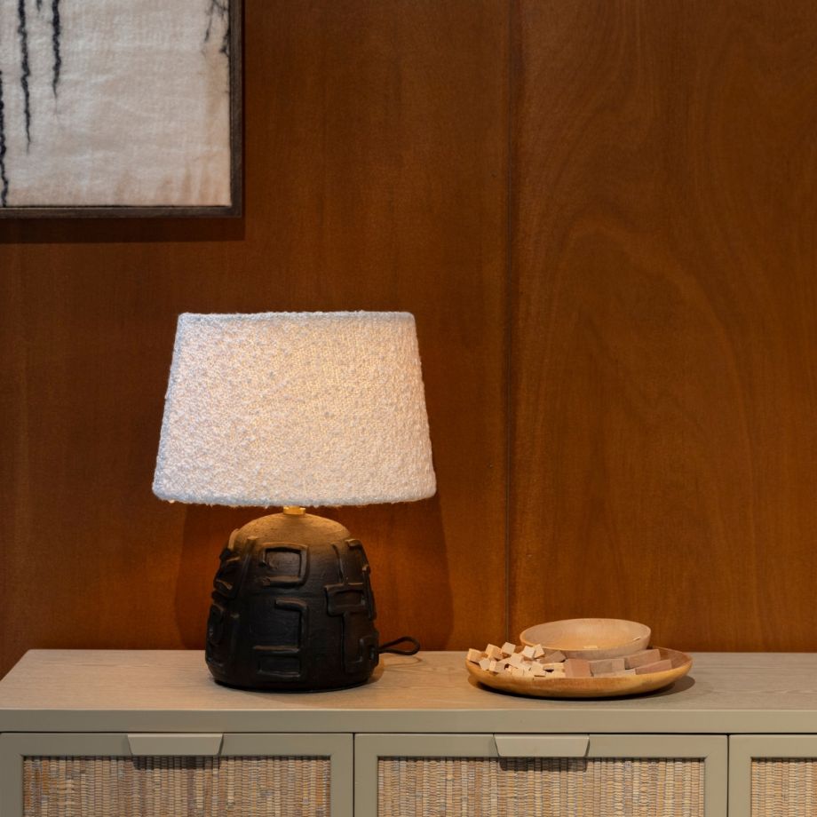 Dutchbone Renzo tafellamp bouclé