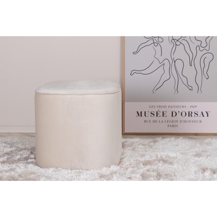 Svea Arlo poef - velvet - beige