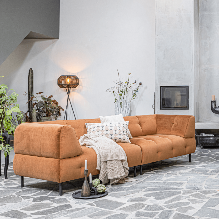 Woood Lloyd 4-zits gewassen velvet