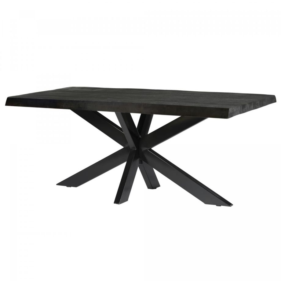 Livingfurn Norris eettafel 240 cm - zwart