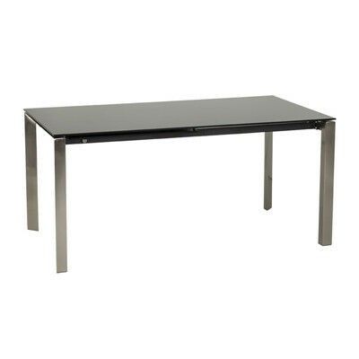 XL master tafel zwart glas