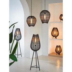 Yumi vloerlamp driepoot Ø37x128 cm - mat zwart