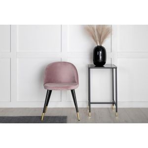 Zako eetkamerstoel - gouden poot - velvet - roze