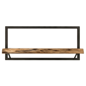 Levels wandplank live edge 70x32 naturel zwart