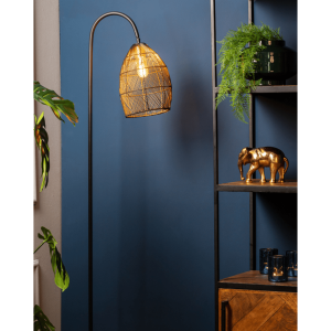 Meya vloerlamp 34x30,5x172 cm zwart/goud van het woonmerk Light&Living