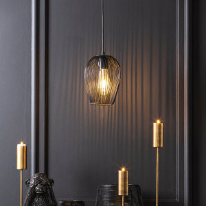 Abby hanglamp Ø16x20 cm mat zwart van het woonmerk Light&Living