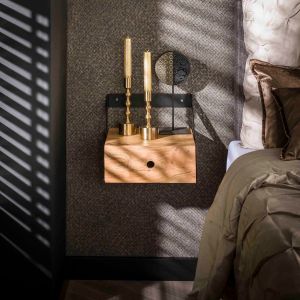 Lexi zwevend nachtkastje set van 2 - acacia naturel