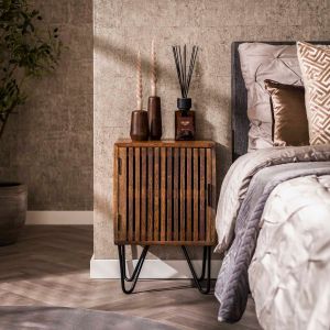 Odila nachtkastje mangohout set van 2 van het woonmerk Fraaai