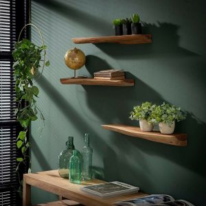 Fraaai Woody wandplank set van drie