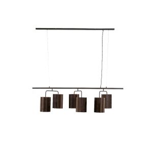 Edisa hanglamp 6L - velvet donker bruin