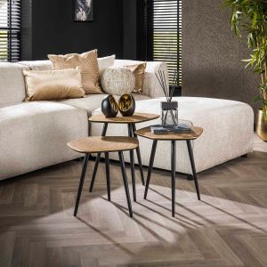 Dante salontafel set van 3 - brons antiek