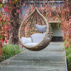 Hangstoel Eliano naturel-grijs