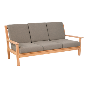 Teak loungebank 180cm + kussen