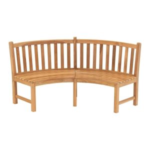 Ronde bank teak 200x53x92cm
