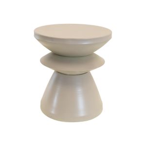 Louis bijzettafel metaal ø36x39,5cm - licht grijs