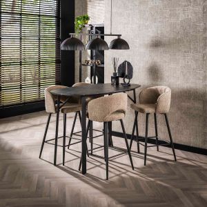 Karla bartafel deens ovaal - zwart/bruin