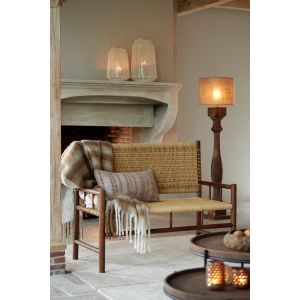 Joella bank hout - donkerbruin/naturel