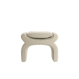 Nafya poef 60x46x46 cm bouclé - taupe