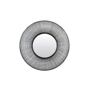 Samat spiegel Ø78x12 cm - zwart