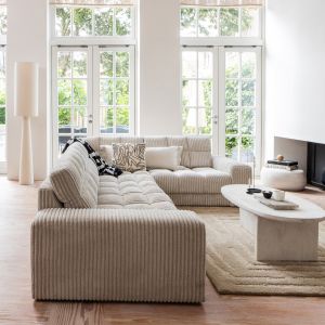 Second date hoekbank rechts grove ribstof