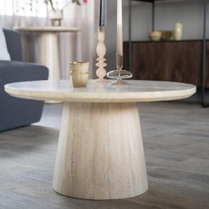 Ronde salontafel Aime - Ø70x38 cm - travertin
