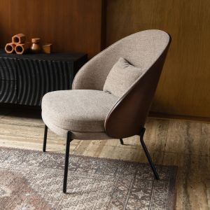 Rodin fauteuil beige/leer