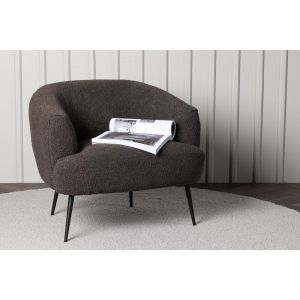 Vona fauteuil - boucle - donkergrijs