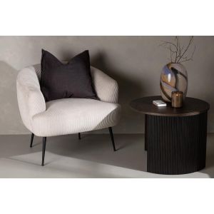 Vona fauteuil - ribstof - beige