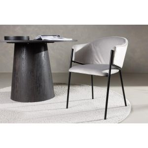 Eveline eetkamerstoel - velvet - lichtgrijs