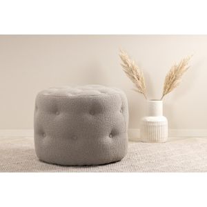 Juno hocker - teddy - grijs