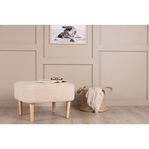 Kai poef - teddy - beige