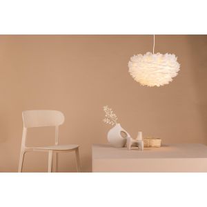 Rumi ronde hanglamp - ø 45 cm - witte veren