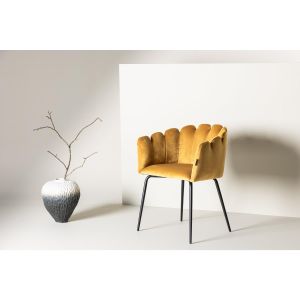 Mahlim eetkamerstoel - met armleuning - geel