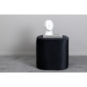 Arlo poef - velvet - zwart