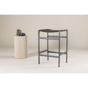 Polsty barkruk 63 cm - rattan - zwart
