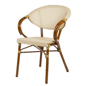 Maria terrasstoel met armleuning bruin van het woonmerk Project Y