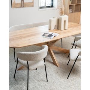 Deens ovale eettafel Nikki - 200x100 cm