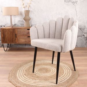 Flower eetkamerstoel bouclé